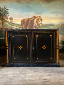 Victorian ebonised display case