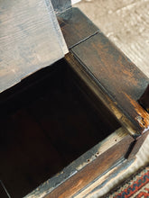 Load image into Gallery viewer, Antique 19th century pine box settle with storage