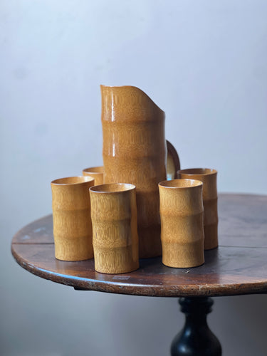 Bamboo tiki drinks set