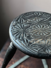 Load image into Gallery viewer, Carved Welsh milking stool