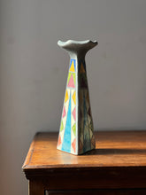 Load image into Gallery viewer, Pair of raku pottery candlesticks