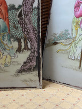 Load image into Gallery viewer, Pair of 19th century Famille rose porcelain plaques
