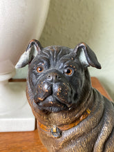 Load image into Gallery viewer, 19th century painted terracotta pug