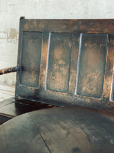 Load image into Gallery viewer, Antique 19th century pine box settle with storage