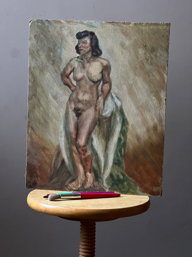 Circa 1960 oil on board portrait
