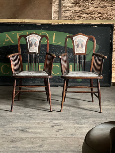 Arts and crafts armchairs