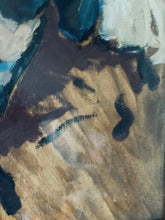 Load image into Gallery viewer, Mid 20th century Expresionist portrait oil on canvas.