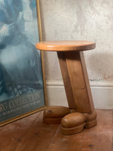 Load image into Gallery viewer, 1980s post modern side table with boot feet