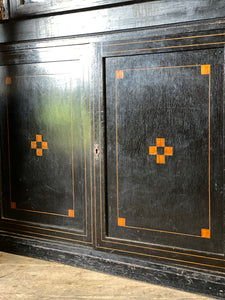 Victorian ebonised display case