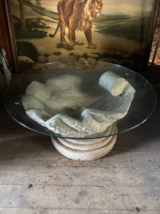 Mactan stone coffee table circa 1980