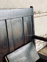 Load image into Gallery viewer, Antique 19th century pine box settle with storage