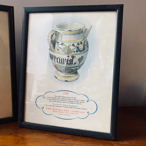 Set of four framed original 1950s pharmaceutical adverts