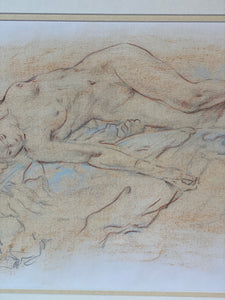 Franco matania (1922-2006) pencil and pastel study