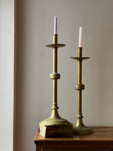 Pair of large Ecclesiastical Brass Candlesticks