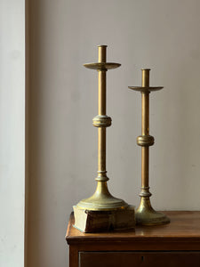 Pair of large Ecclesiastical Brass Candlesticks