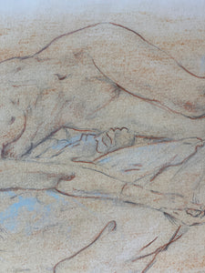 Franco matania (1922-2006) pencil and pastel study