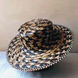 Multi-toned Textured Boater
