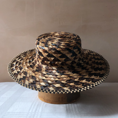 Multi-toned Textured Boater